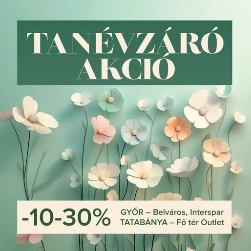 Tanévzáró akció megjelölt üzleteinkben