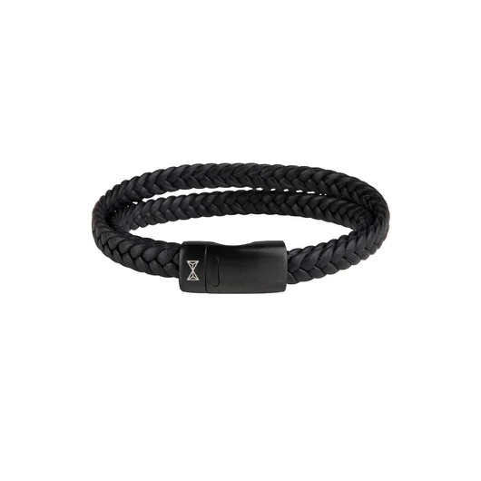 AZE Double Flat String Black On Black karkötő 21 cm - AZ-BL008-C-210