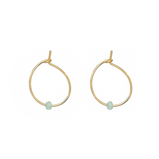 Alisia ezüst Crystal Bead Midi fülbevaló - AL1194-Oro-Menta