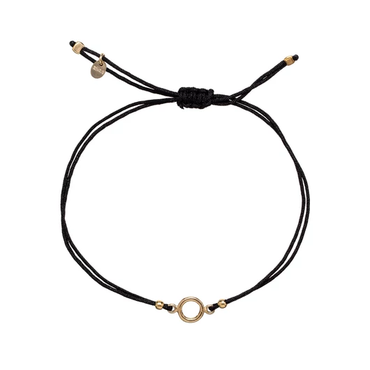 Alisia ezüst Basic Circle Wire karkötő - AL4238-Oro-Nero