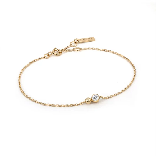 Ania Haie aranyozott ezüst karkötő - B045-01G-CZ