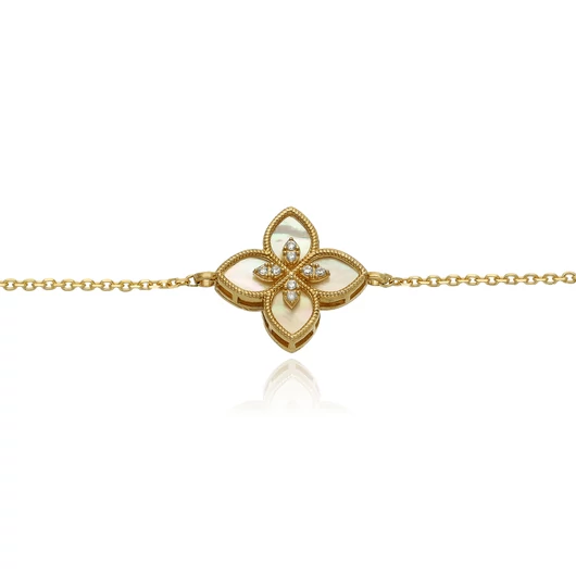 Arany virág karlánc 20 cm - 07S118-4