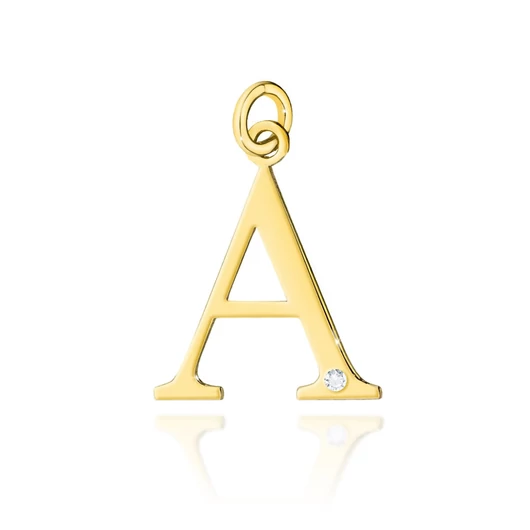 Arany "A" betű medál - Z069-Z-585-B0.005-A