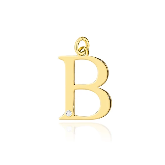 Arany "B" betű medál - Z069-Z-585-B0.005-B
