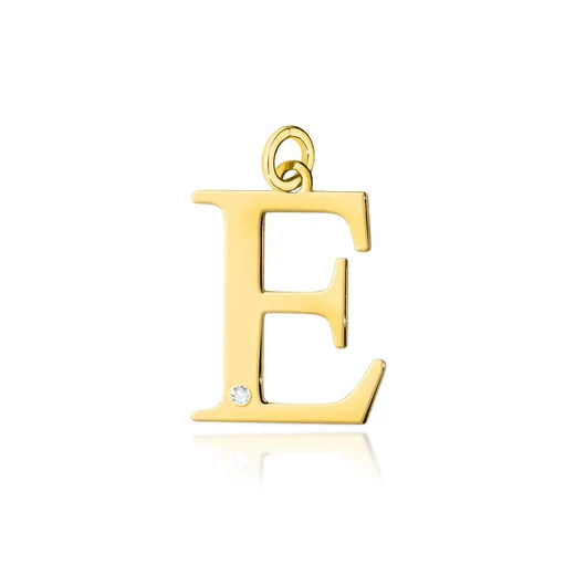 Arany "E" betű medál - Z069-Z-585-B0.005-E