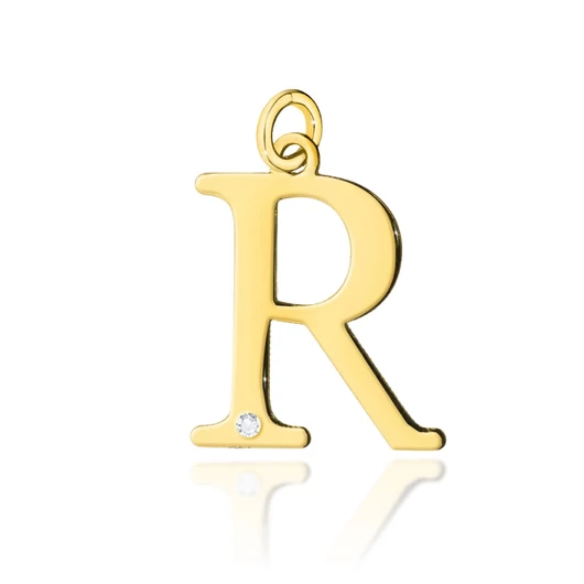 Arany "R" betű medál - Z069-Z-585-B0.005-R
