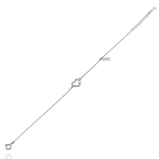 Ezüst szív karlánc 20 cm - 07118-129