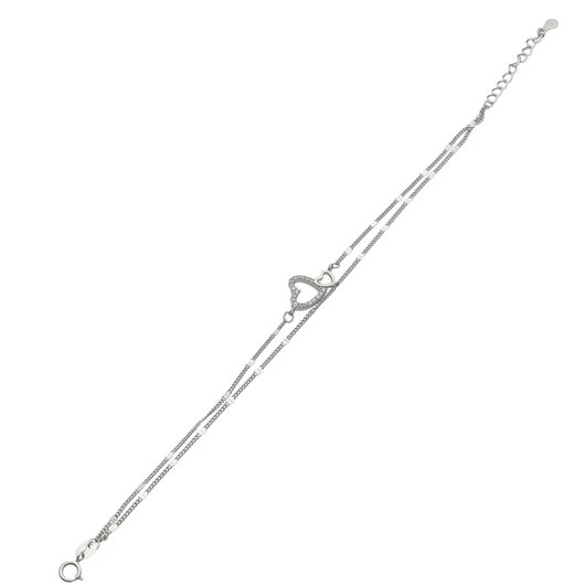 Ezüst szív karlánc 20 cm - 07118-130