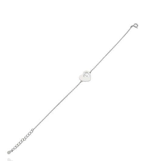 Ezüst szív karlánc 20 cm - 07118-131