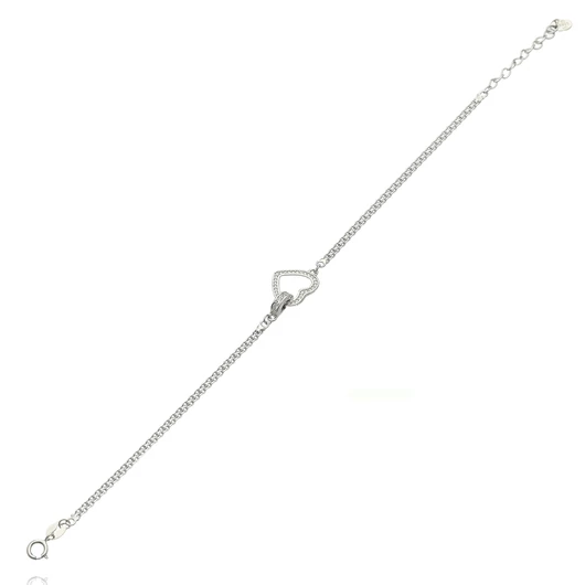 Ezüst szív karlánc 21 cm - 07118-151