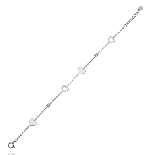 Ezüst szív karlánc 20 cm - 07118-162