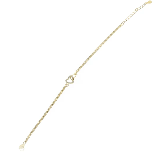 Ezüst szív karlánc 20 cm - 07118-185