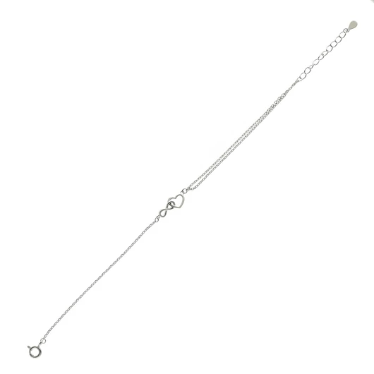 Ezüst végtelen szív karkötő 20 cm - 07118-189
