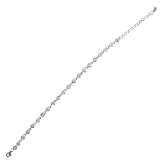 Ezüst szív karlánc 21 cm - 07118-190