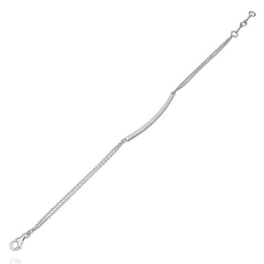 Fehér arany karkötő 18 cm - B49018