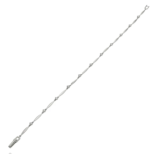 Fehér arany karlánc 18 cm - B49302
