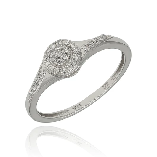 Fehér arany gyűrű 52-es méret - MR21660W12-52