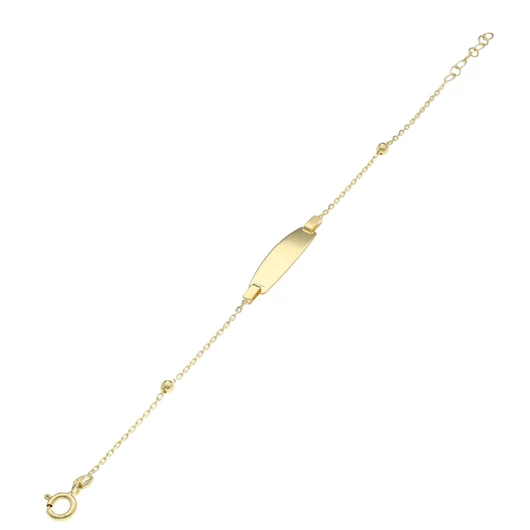 Arany gravírozható karlánc 16 cm - 249-BABY-06