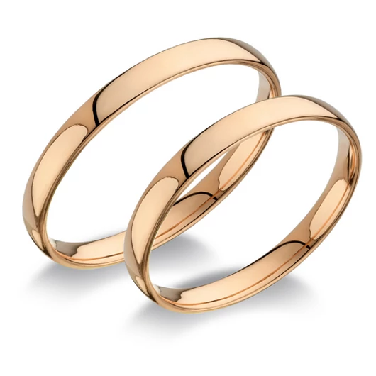 Rosé arany női karikagyűrű 51-es méret - C25V/N/51-D