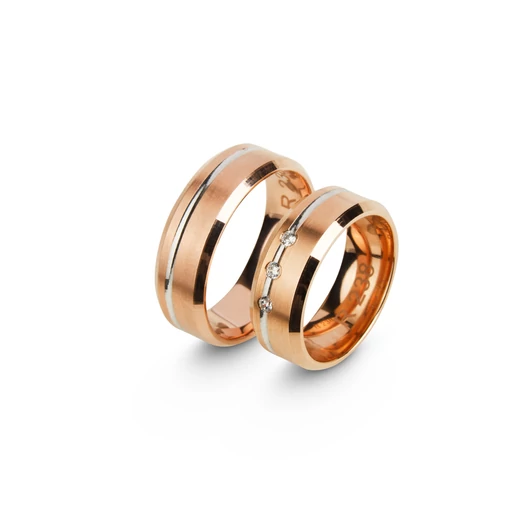 Rosé arany férfi karikagyűrű 63-as méret - R238/63-DB