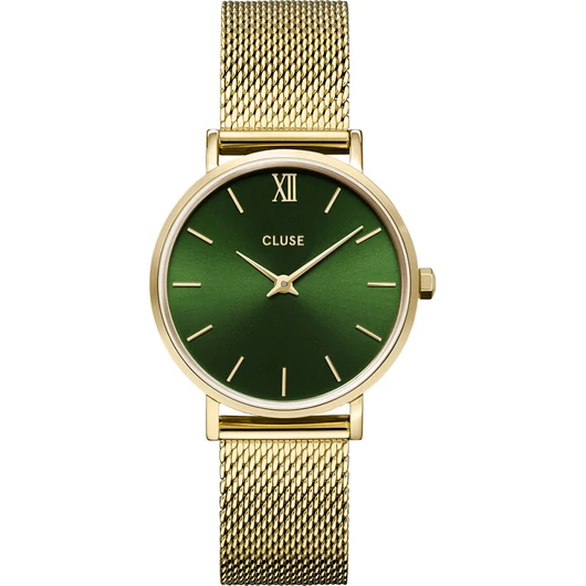 Cluse Minuit Mesh Green Gold női óra - CW10206