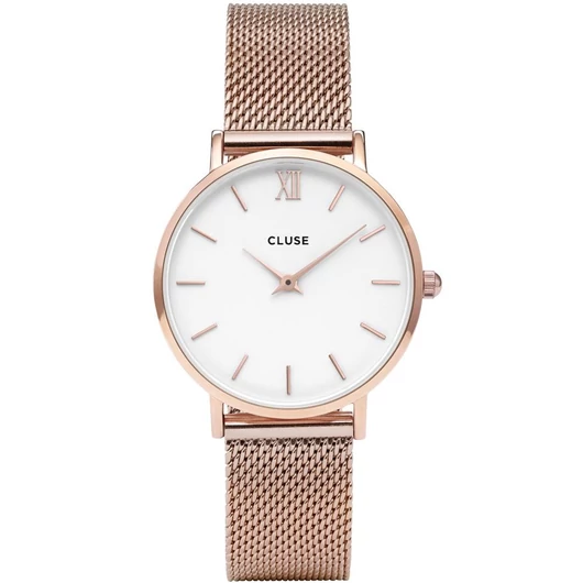 Cluse Minuit Mesh Rose Gold White női óra - CW0101203001