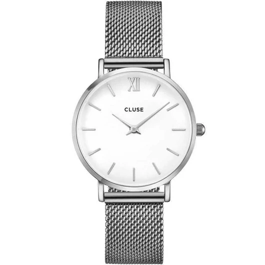 Cluse Minuit Mesh Silver White női óra - CW0101203002