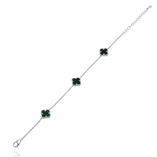 Ezüst lóhere karlánc 20 cm - 07221-9