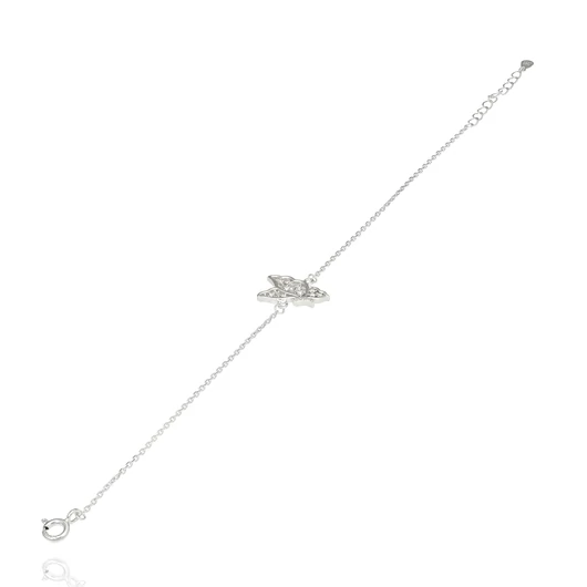 Ezüst pillangó kalánc 18 cm - 07118-27