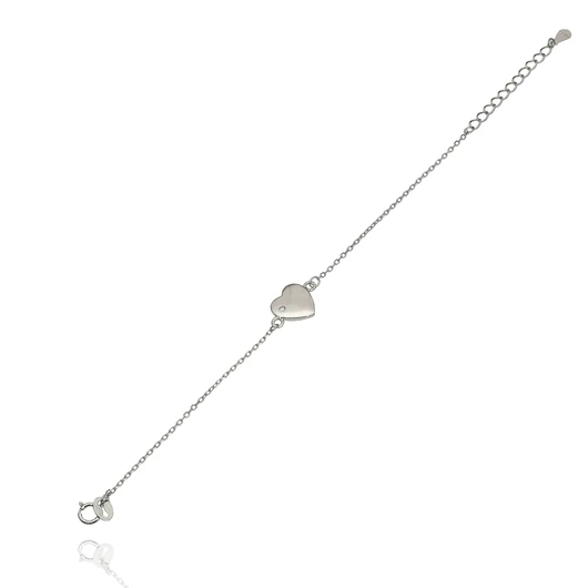 Ezüst szív karlánc 14 cm - 07118-72