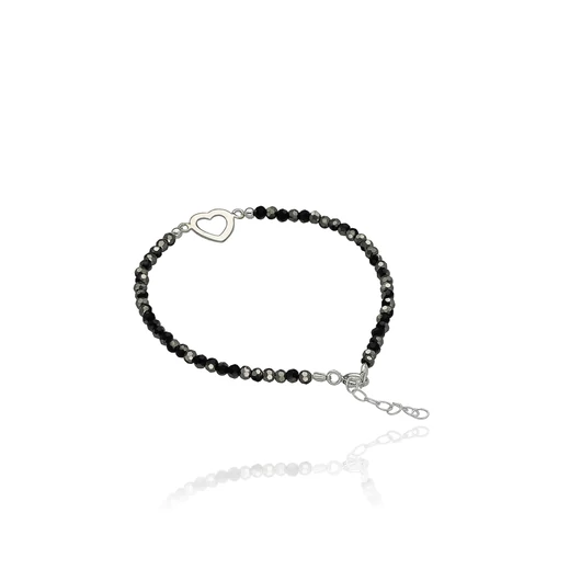Ezüst szív karlánc 18 cm - 07118-81