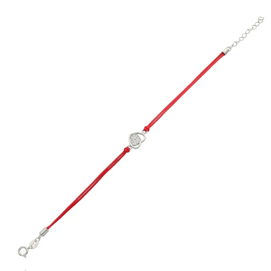 Ezüst szív karkötő 16 cm - 07RED139-02