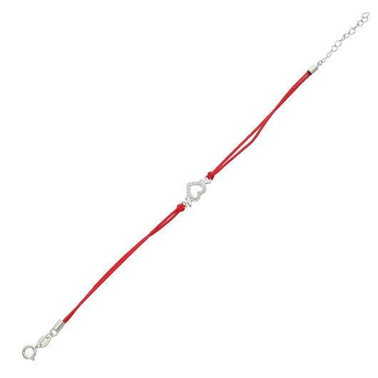 Ezüst szív karkötő 16 cm - 07RED139-06