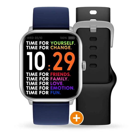Ice-Watch Ice Smart One Silver Black Navy Medium okosóra - 022252