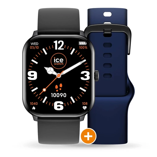Ice-Watch Ice Smart One Silver Black Navy Medium okosóra - 022253