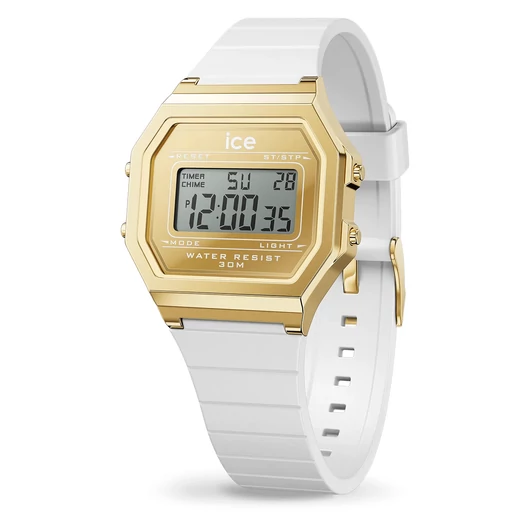 Ice-Watch Ice Digit Retro White Gold Small óra - 022733