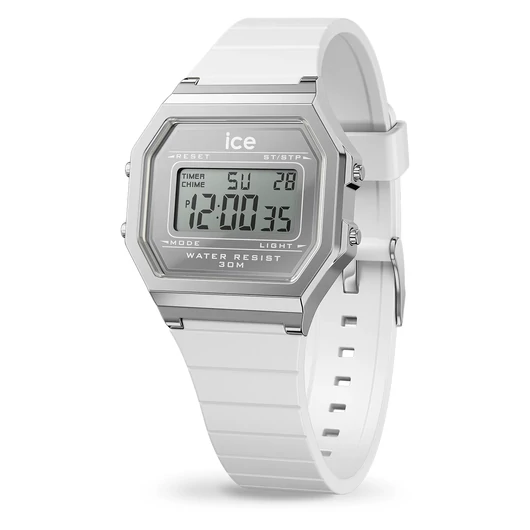 Ice-Watch Ice Digit Retro White Silver Small óra - 022734