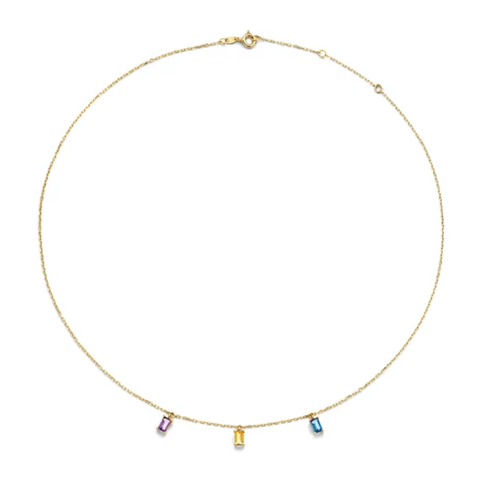 Jackie Gold háromszoros drágakő arany nyaklánc 45 cm - JKN21.161
