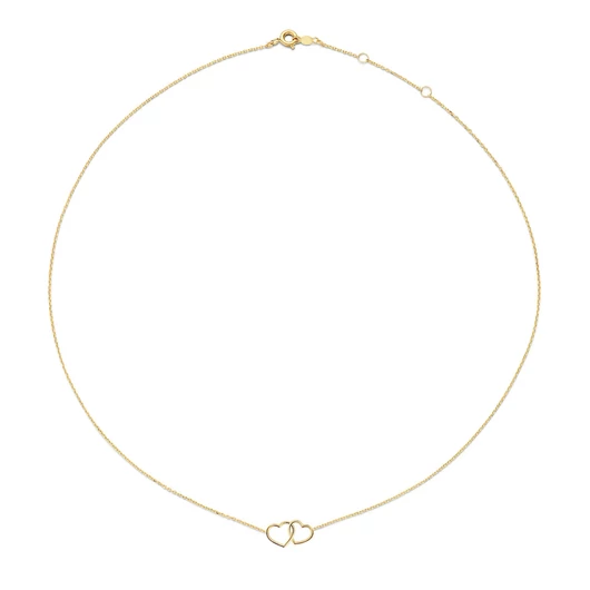 Jackie Gold dupla szív arany nyaklánc 45 cm - JKN23.049