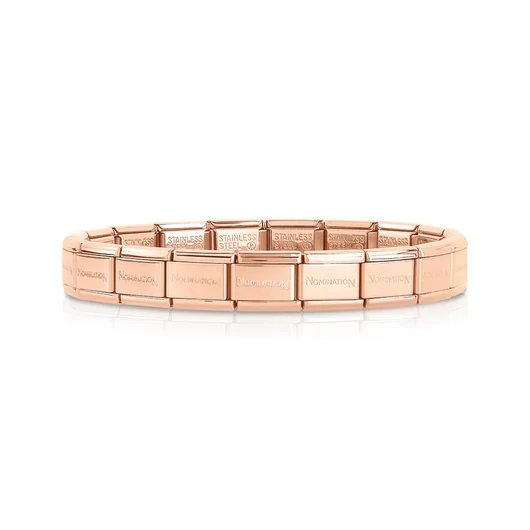 Nomination rozé színű alap charm karkötő 13 darabos 11,5 cm - 030001-SI-011