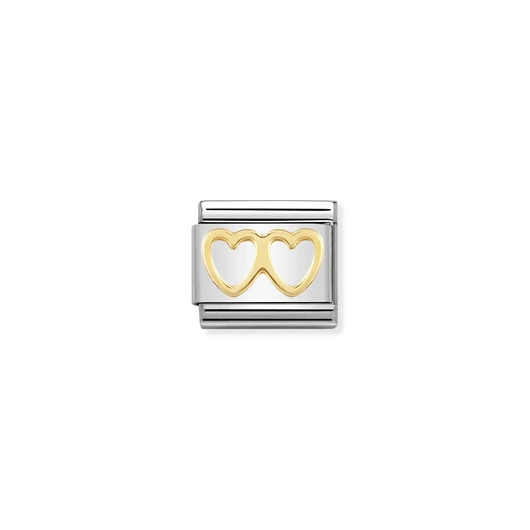 Nomination "Dupla szív" charm - 030116-03