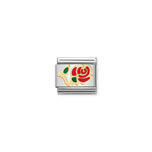 Nomination "Vörös rózsa" charm - 030214-01
