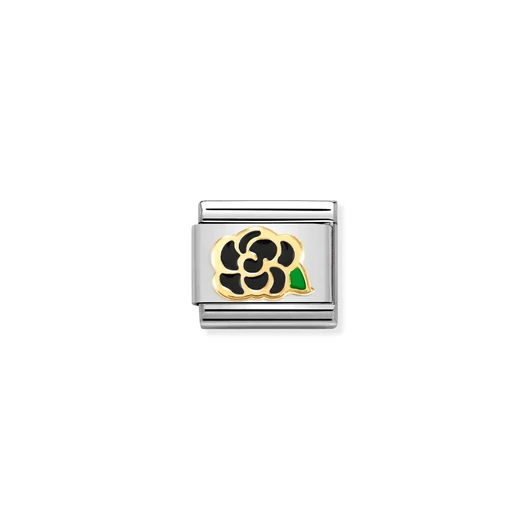 Nomination "Fekete Kamélia" charm - 030272-78