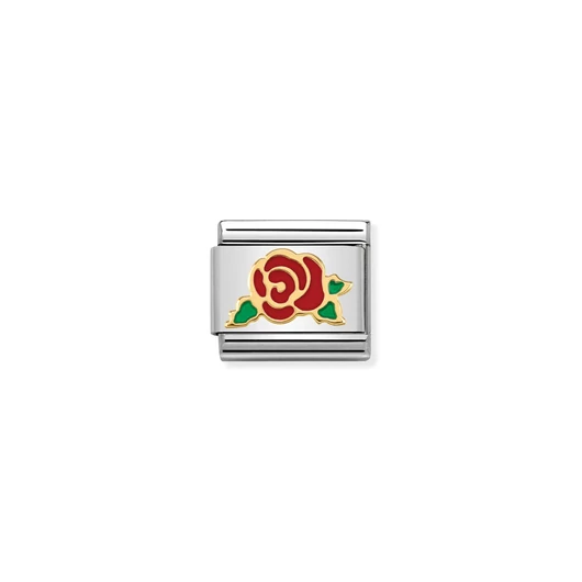 Nomination "Vörös rózsa" charm - 030285-30