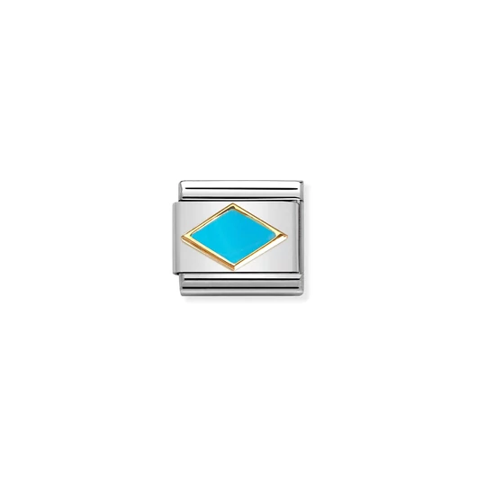Nomination "Türkiz rombusz" charm - 030285-53