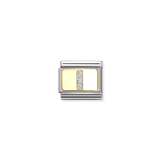 Nomination "Glitter I betű" charm - 030291-09
