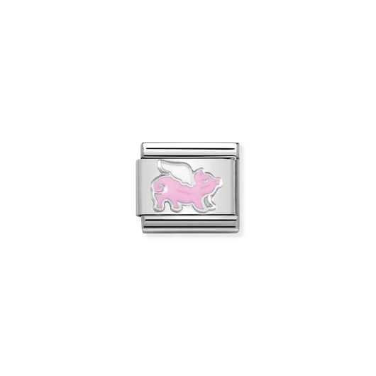 Nomination "Rózsaszín szárnyaló malac" charm - 330204-17