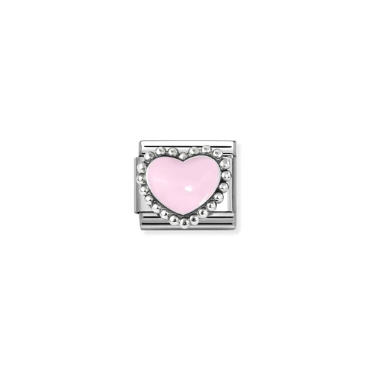 Nomination "Rózsaszín szív" charm - 330204-33