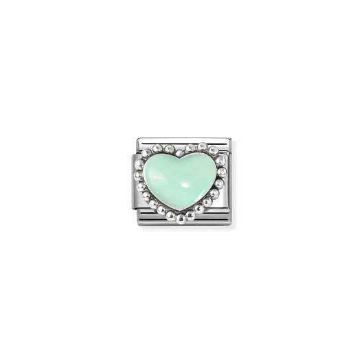 Nomination "Zöld szív" charm - 330204-35