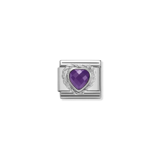 Nomination "Lila szív" charm - 330603-001
